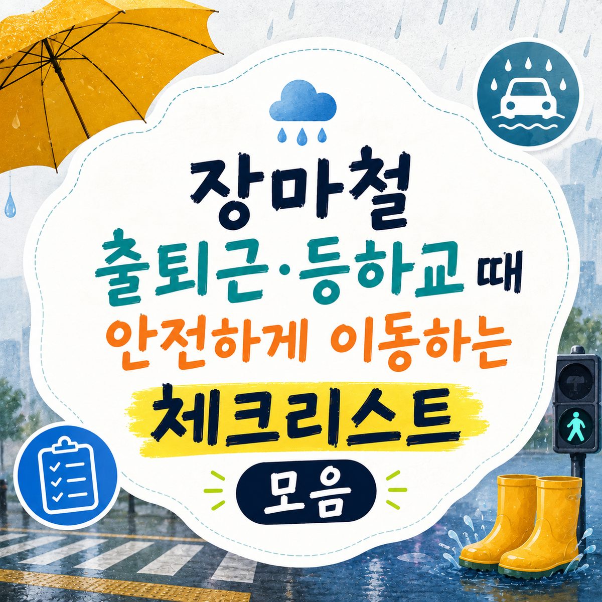장마철 출퇴근·등하교 때 안전하게 이동하는 체크리스트 모음