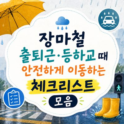 장마철 출퇴근·등하교 때 안전하게 이동하는 체크리스트 모음