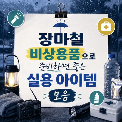 장마철 비상용품으로 준비하면 좋은 실용 아이템 모음