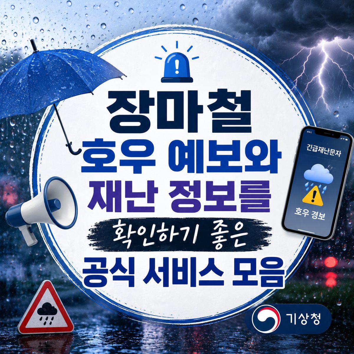 장마철 호우 예보와 재난 정보를 확인하기 좋은 공식 서비스 모음