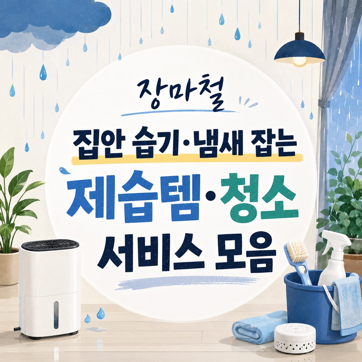 梅雨時期の室内湿気・臭いを抑える除湿グッズ・清掃サービスまとめ