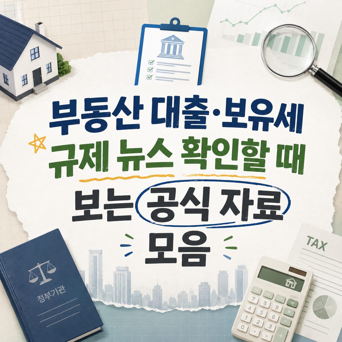 부동산 대출·보유세 규제 뉴스 확인할 때 보는 공식 자료 모음
