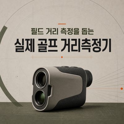 필드 거리 측정을 돕는 실제 골프 거리측정기