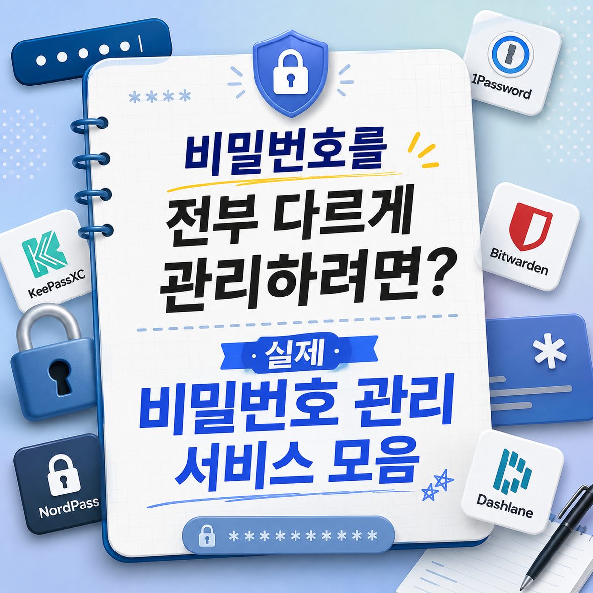 비밀번호를 전부 다르게 관리하려면? 실제 비밀번호 관리 서비스 모음