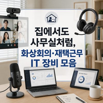 집에서도 사무실처럼, 화상회의·재택근무 IT 장비 모음