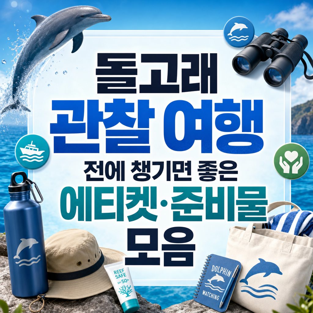 돌고래 관찰 여행 전에 챙기면 좋은 에티켓·준비물 모음