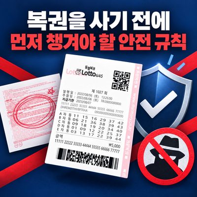 복권을 사기 전에 먼저 챙겨야 할 안전 규칙
