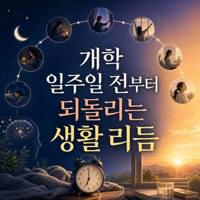 개학 일주일 전부터 되돌리는 생활 리듬