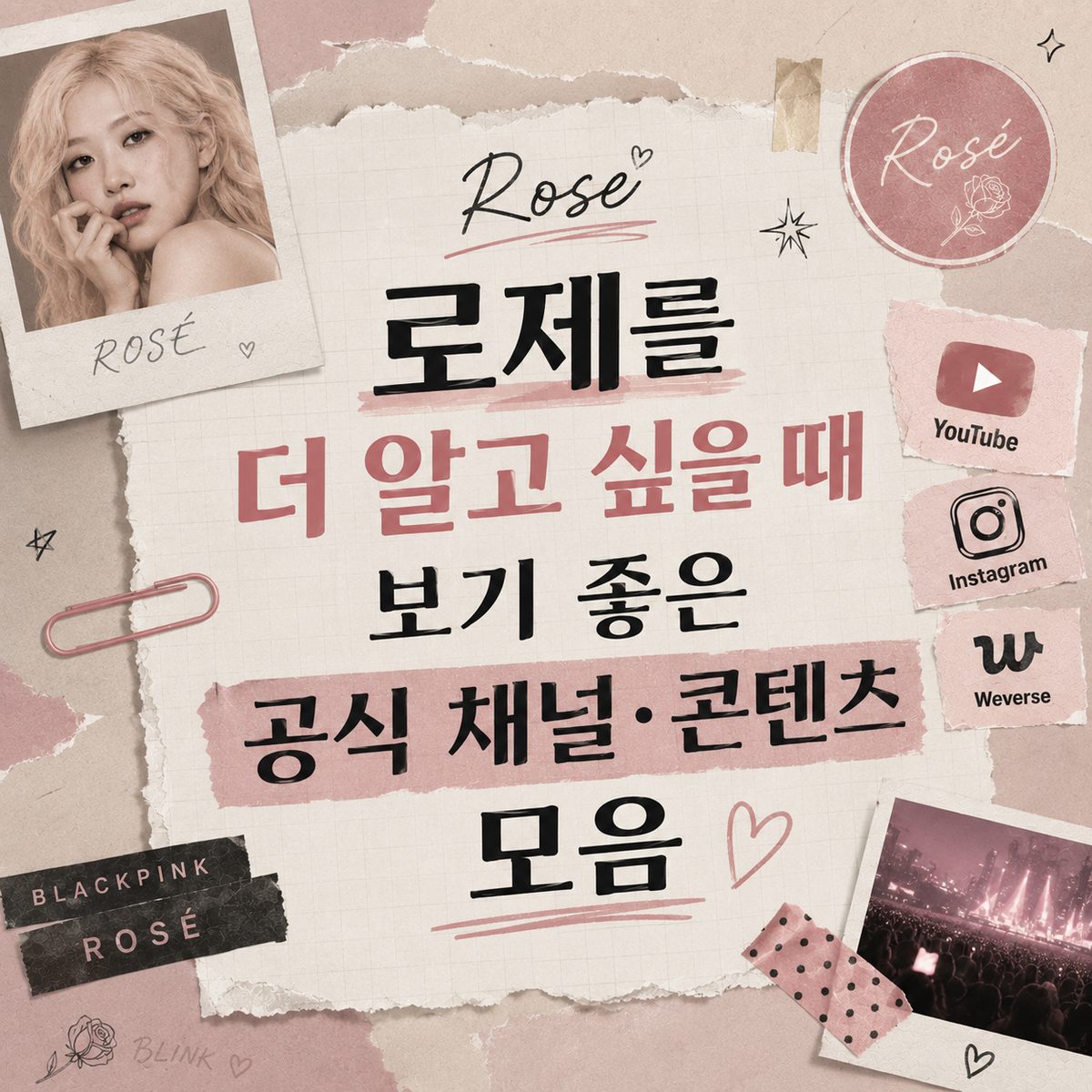 로제를 더 알고 싶을 때 보기 좋은 공식 채널·콘텐츠 모음