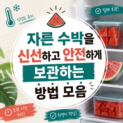 자른 수박을 신선하고 안전하게 보관하는 방법 모음