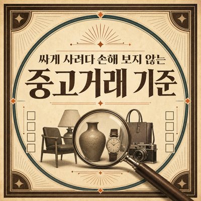 싸게 사려다 손해 보지 않는 중고거래 기준