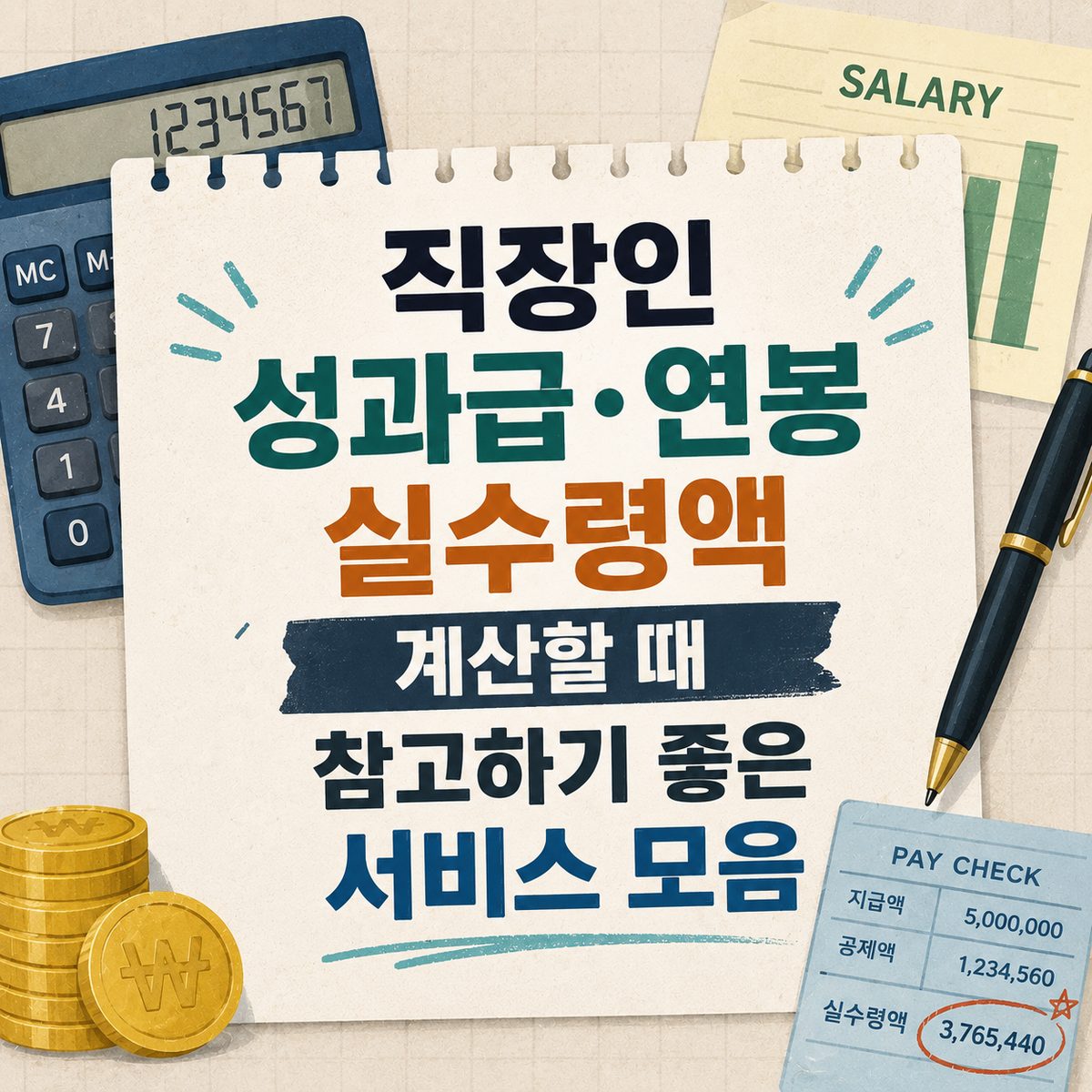 직장인 성과급·연봉 실수령액 계산할 때 참고하기 좋은 서비스 모음