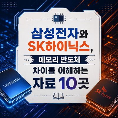 삼성전자와 SK하이닉스, 메모리 반도체 차이를 이해하는 자료 10곳