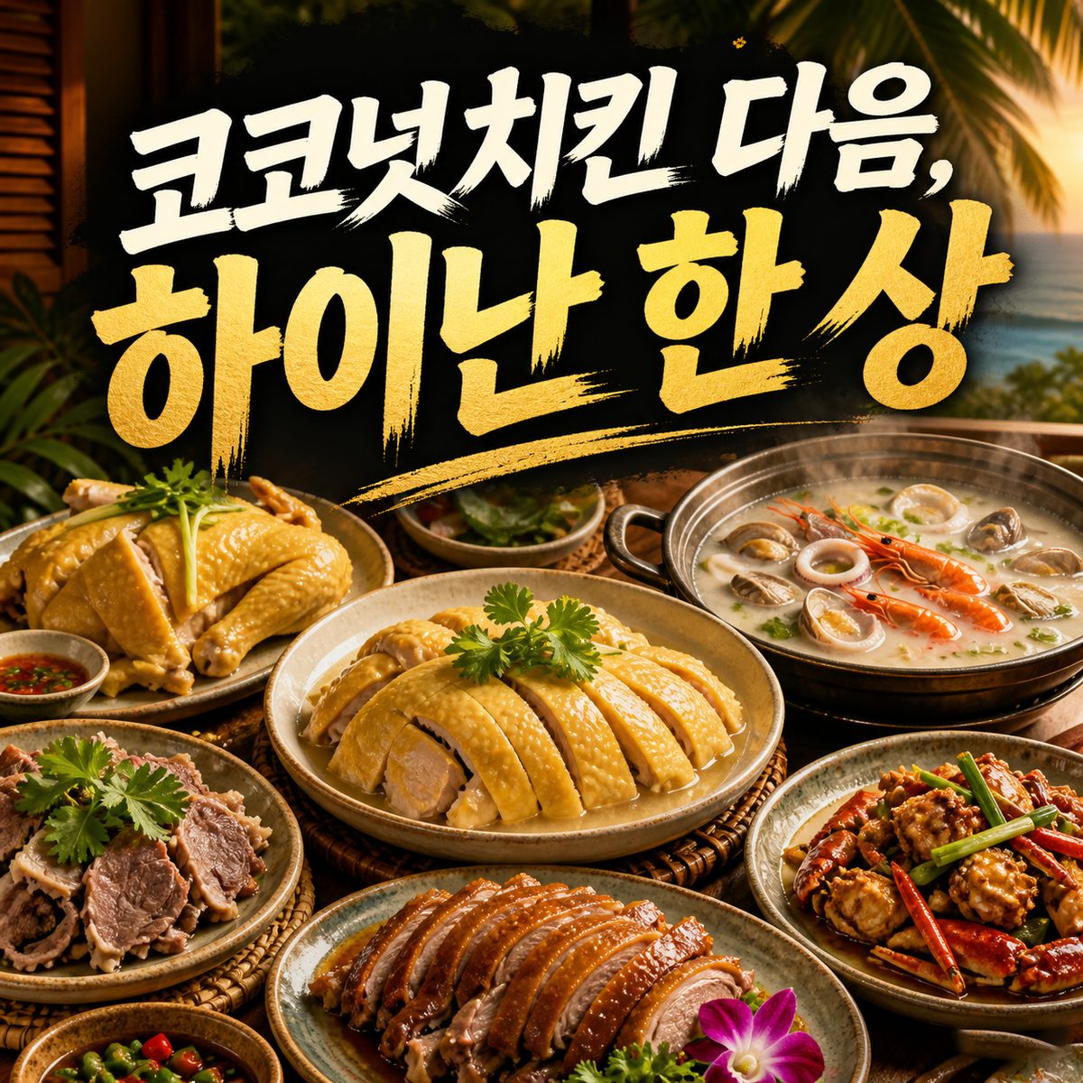 하이난 한 상을 먹으면 코코넛치킨 다음이 보인다