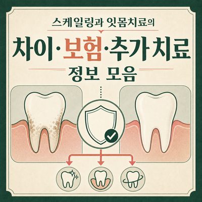 스케일링과 잇몸치료의 차이·보험·추가 치료 정보 모음