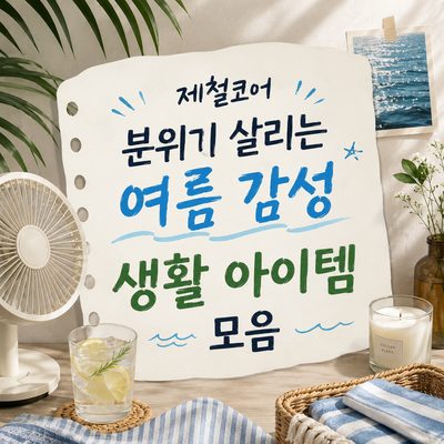 제철코어 분위기 살리는 여름 감성 생활 아이템 모음
