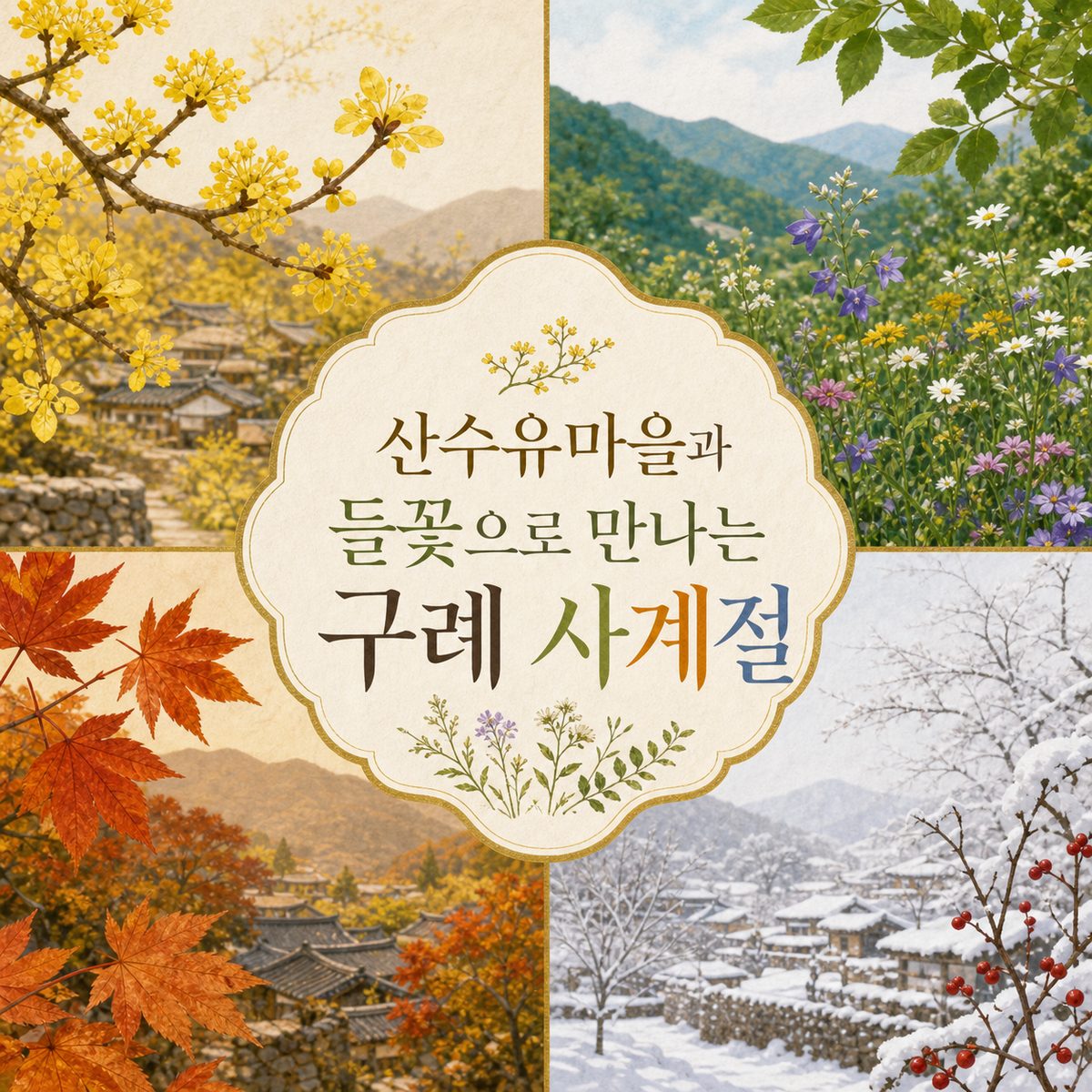 산수유마을과 들꽃으로 만나는 구례 사계절
