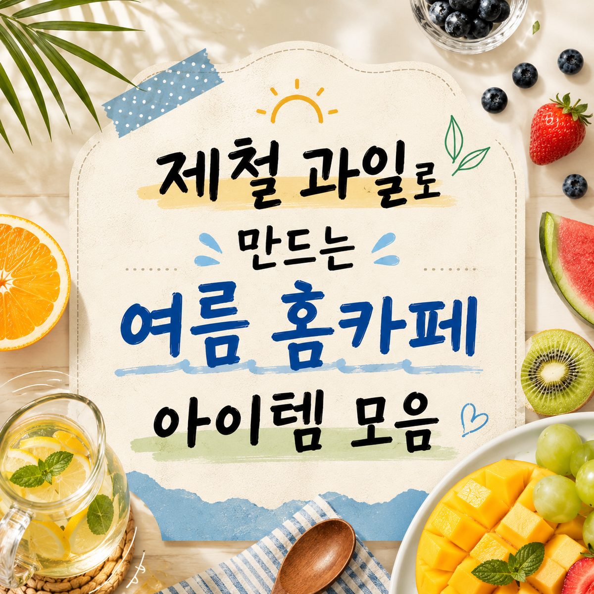 제철 과일로 만드는 여름 홈카페 아이템 모음