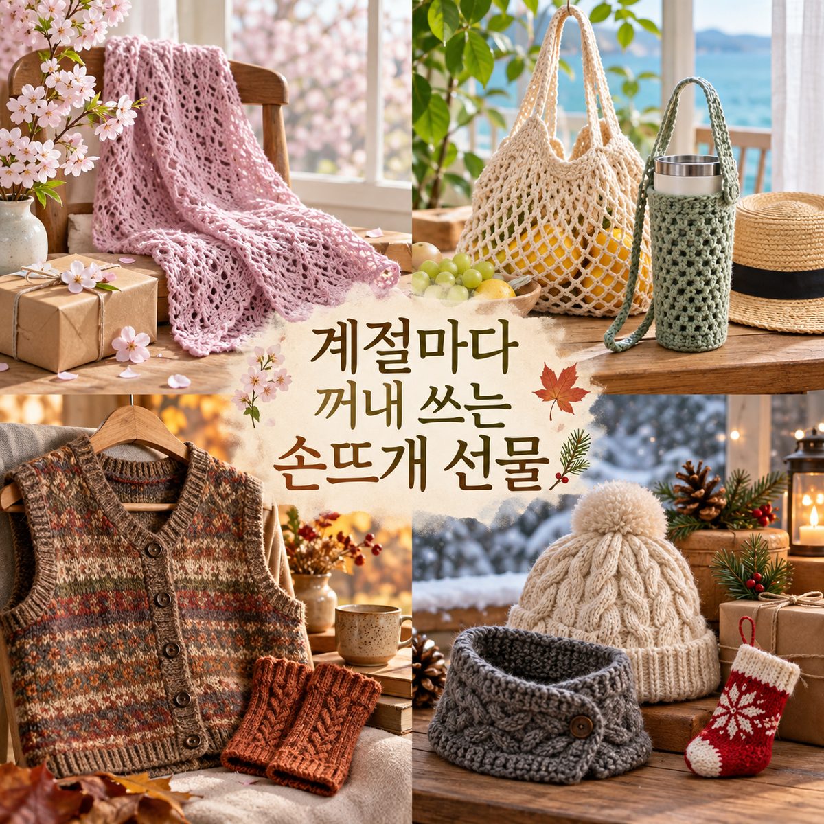 계절마다 꺼내 쓰는 손뜨개 선물