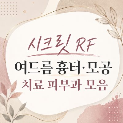 시크릿 RF 여드름 흉터·모공 치료 피부과 모음