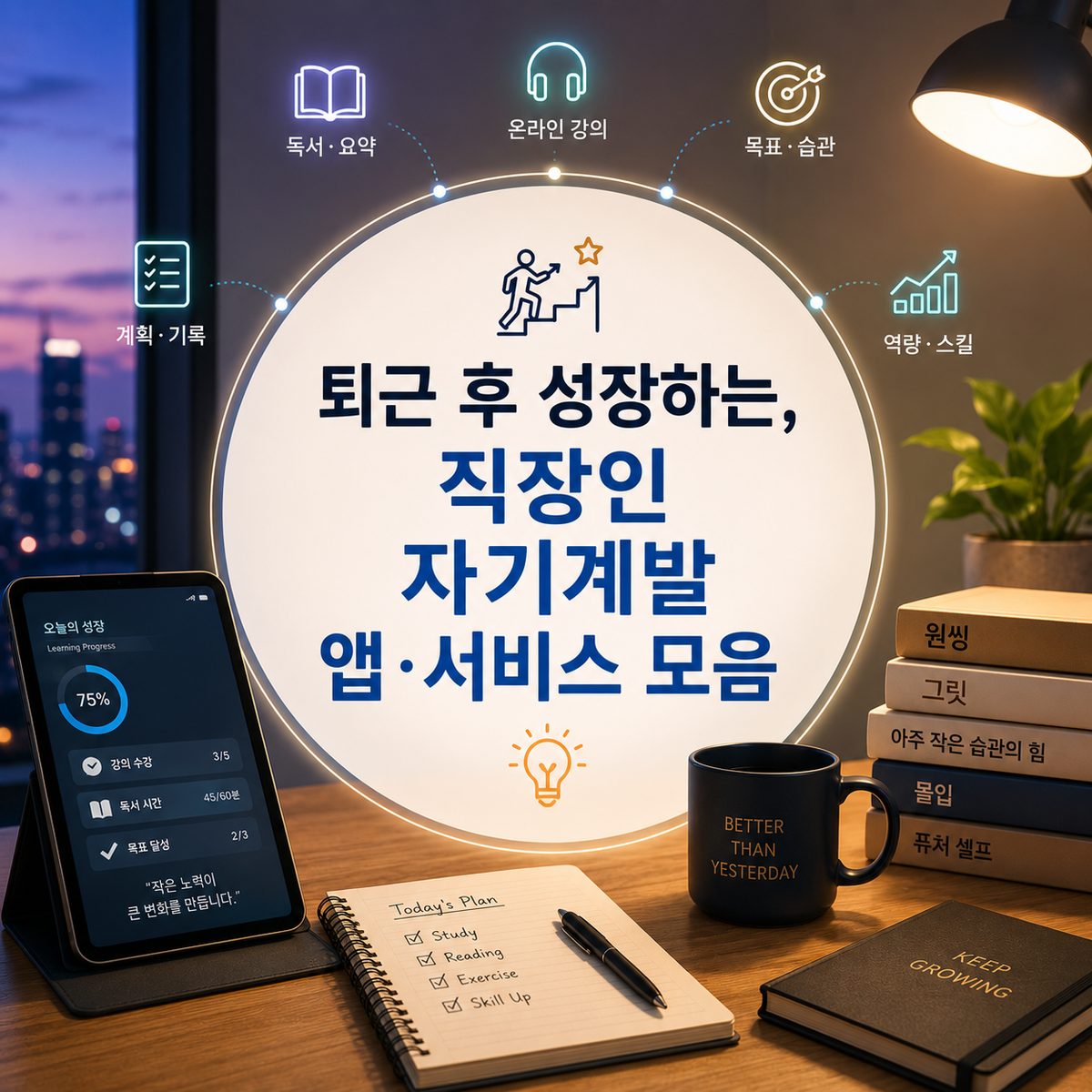 퇴근 후 성장하는, 직장인 자기계발 앱·서비스 모음