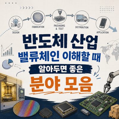 반도체 산업 밸류체인 이해할 때 알아두면 좋은 분야 모음