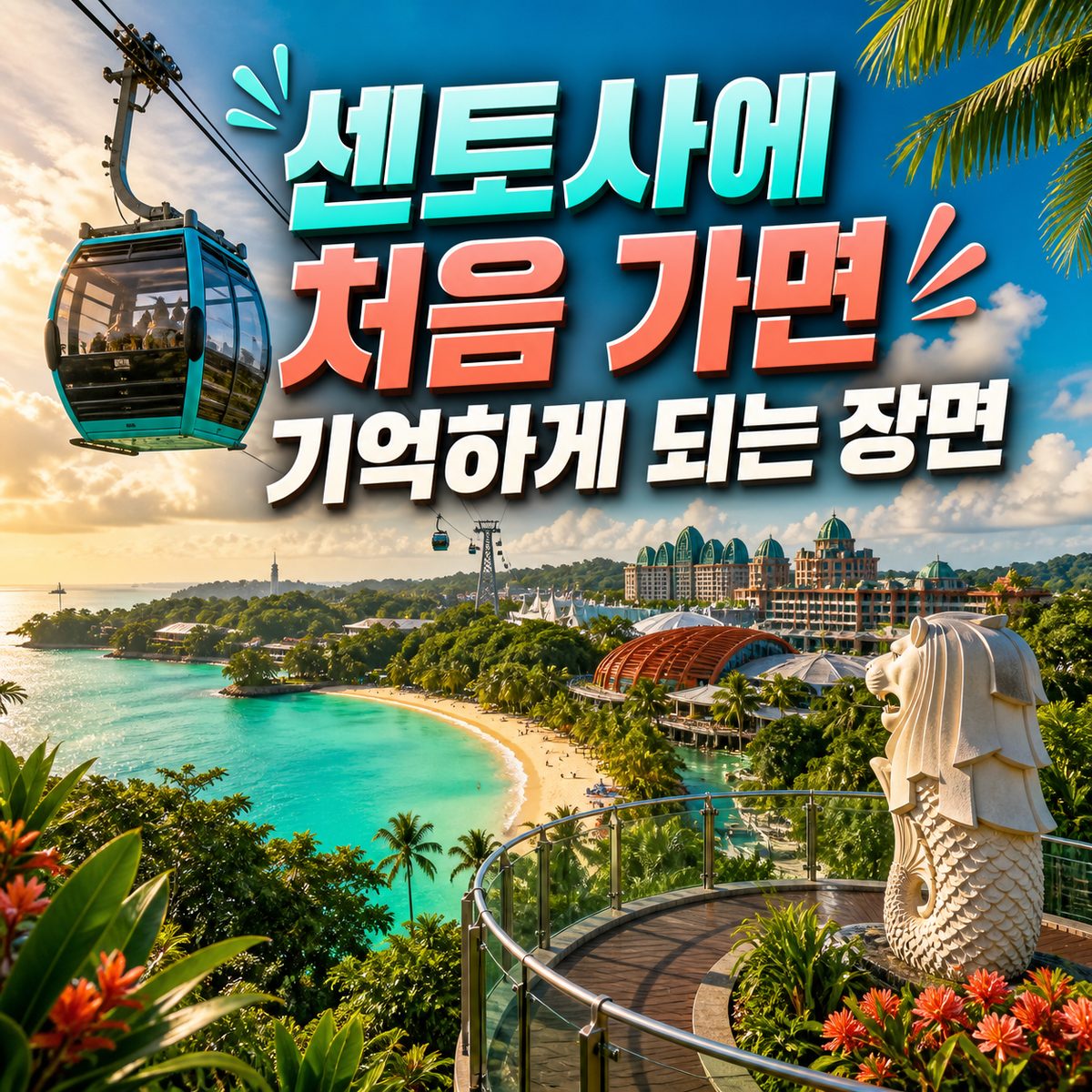 센토사에 처음 간다면 이 장면부터 기억하게 된다