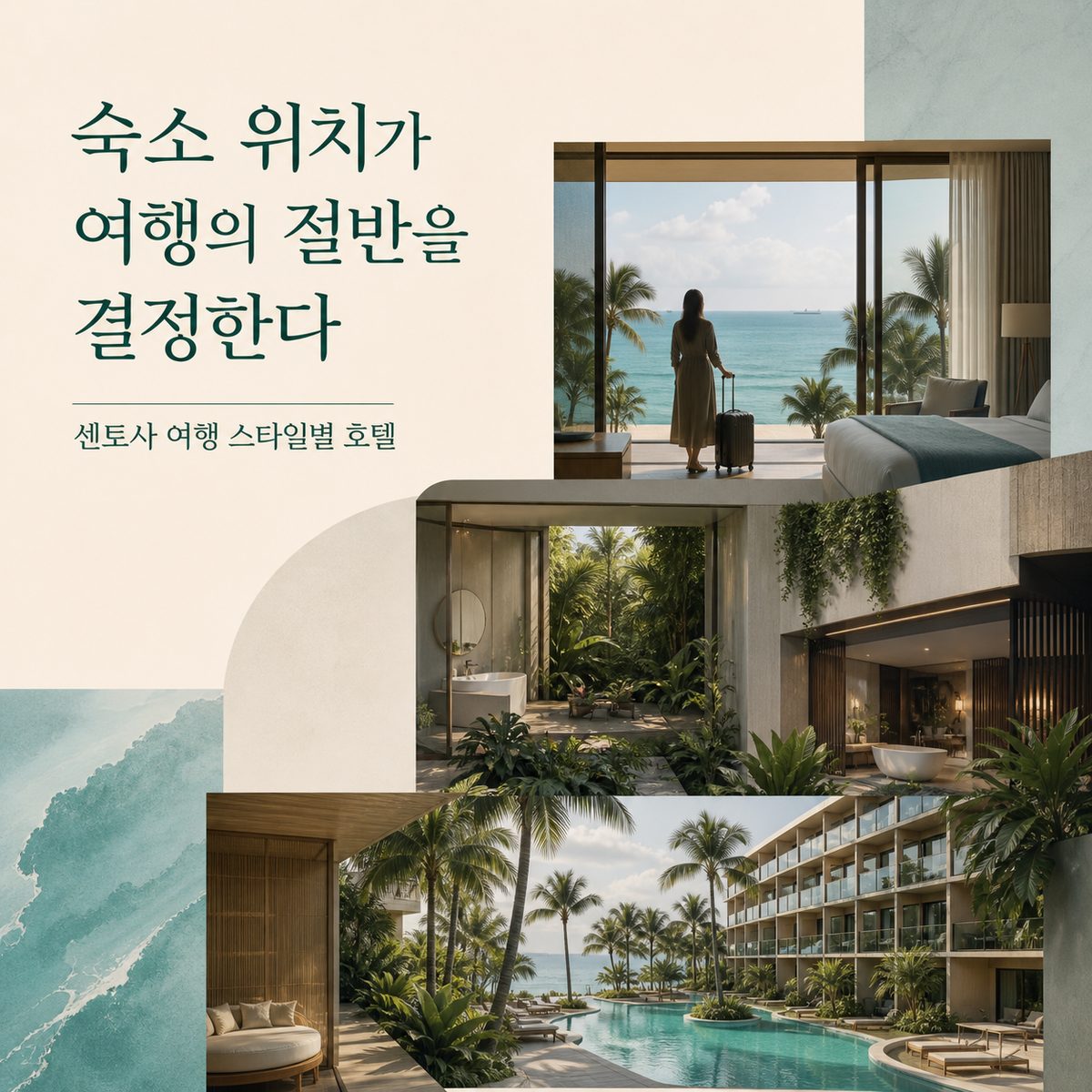 센토사에서는 숙소 위치가 여행의 절반을 결정한다