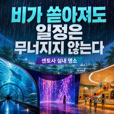 비가 쏟아져도 센토사 일정이 무너지지 않는 곳들