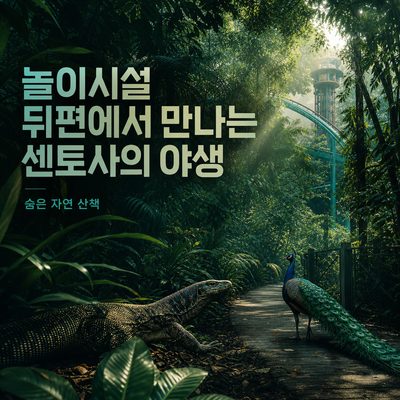놀이시설 뒤편에서 만나는 센토사의 야생