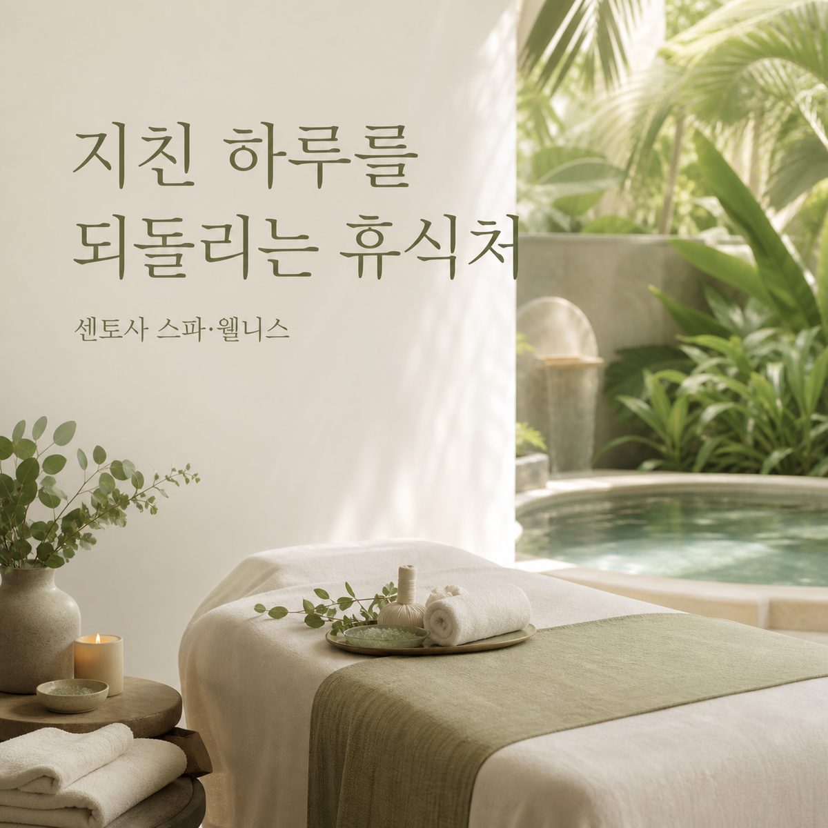걷느라 지친 하루를 되돌리는 센토사의 휴식처