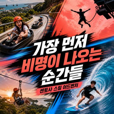 센토사에서 가장 먼저 비명이 나오는 순간들