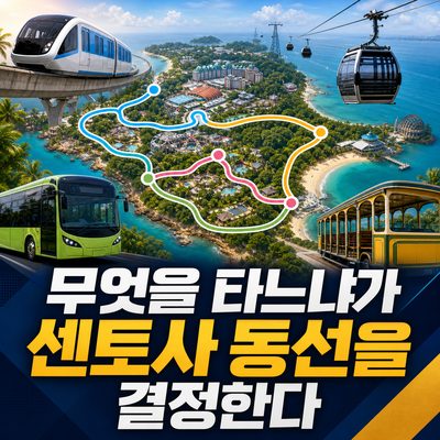 센토사에서는 무엇을 타느냐가 동선을 결정한다