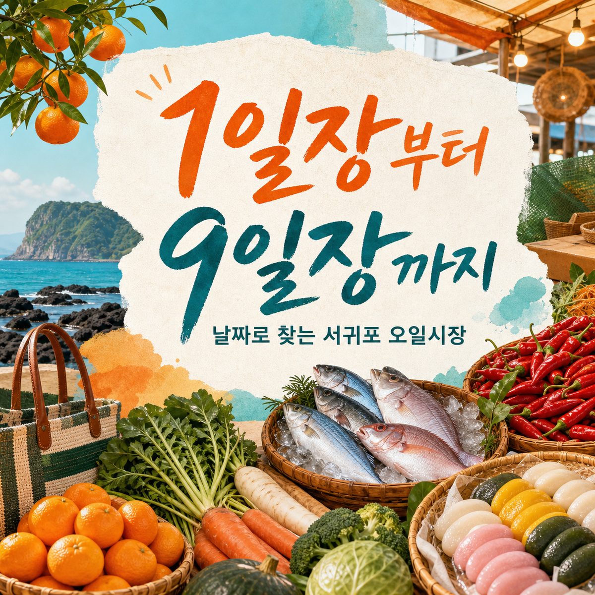 1일장부터 9일장까지 날짜로 찾는 서귀포 오일시장 여행