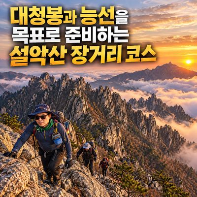 대청봉과 능선을 목표로 준비하는 설악산 장거리 코스