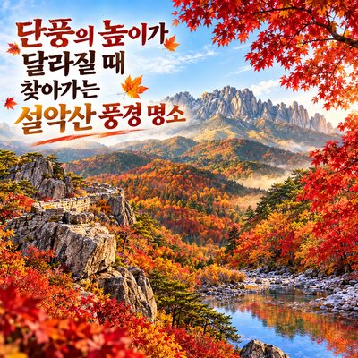 단풍의 높이가 달라질 때 찾아가는 설악산 풍경 명소