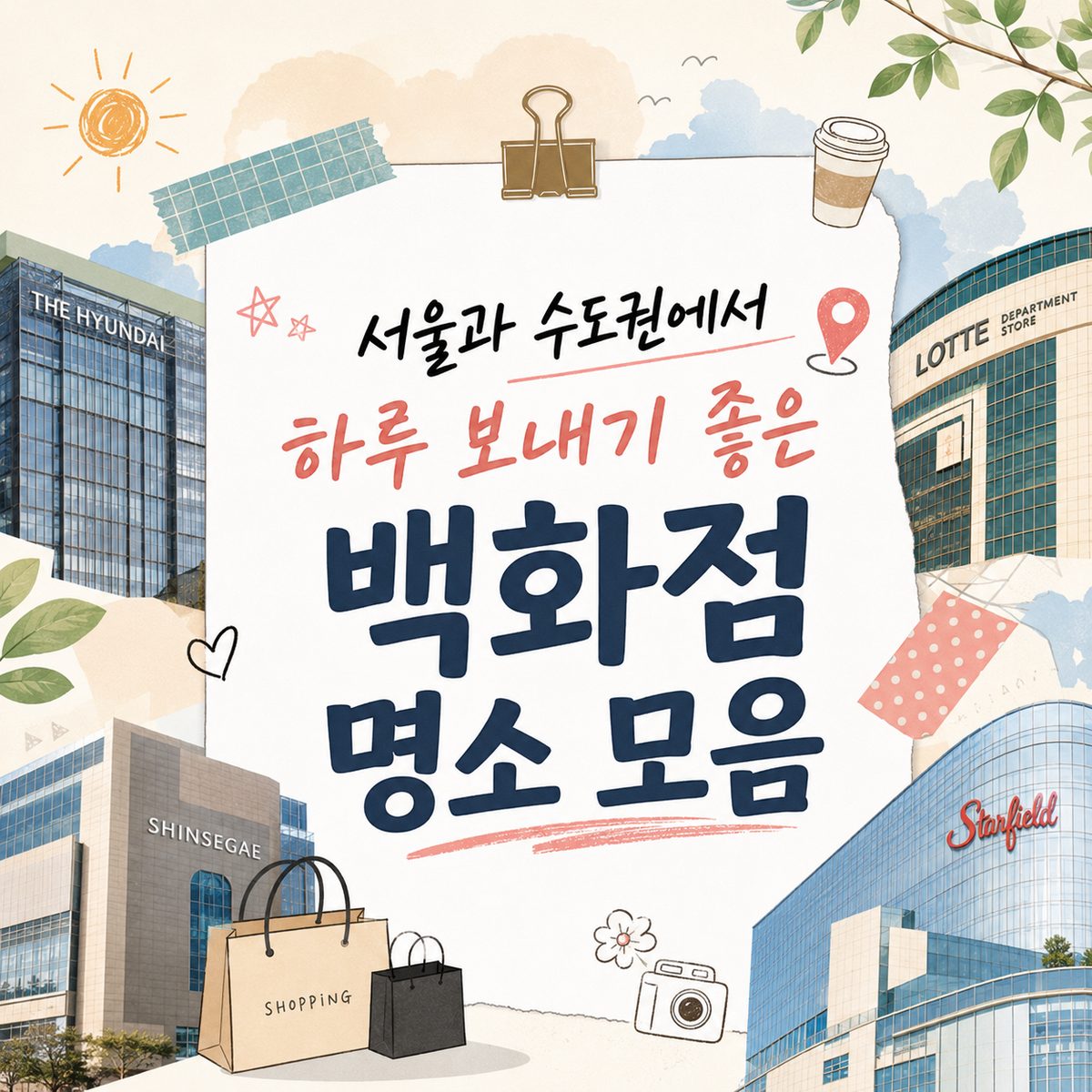 서울과 수도권에서 하루 보내기 좋은 백화점 명소 모음