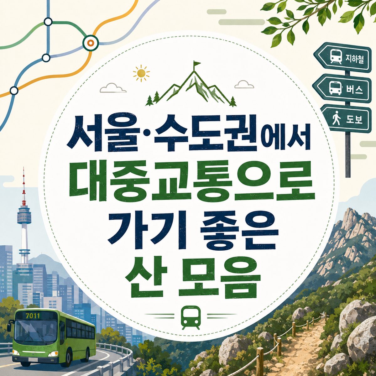 서울·수도권에서 대중교통으로 가기 좋은 산 모음