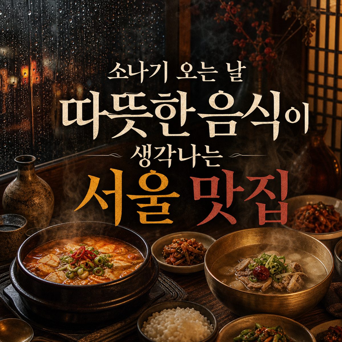소나기 오는 날 따뜻한 음식이 생각나는 서울 맛집