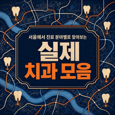 서울에서 진료 분야별로 찾아보는 실제 치과 모음