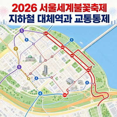 2026 ソウル世界花火祭りの地下鉄代替駅と交通規制