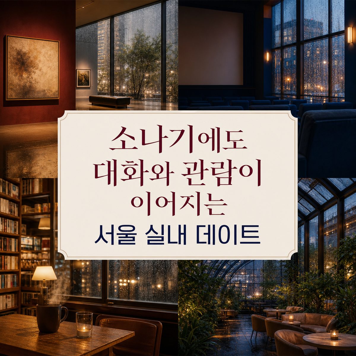 소나기에도 대화와 관람이 이어지는 서울 실내 데이트