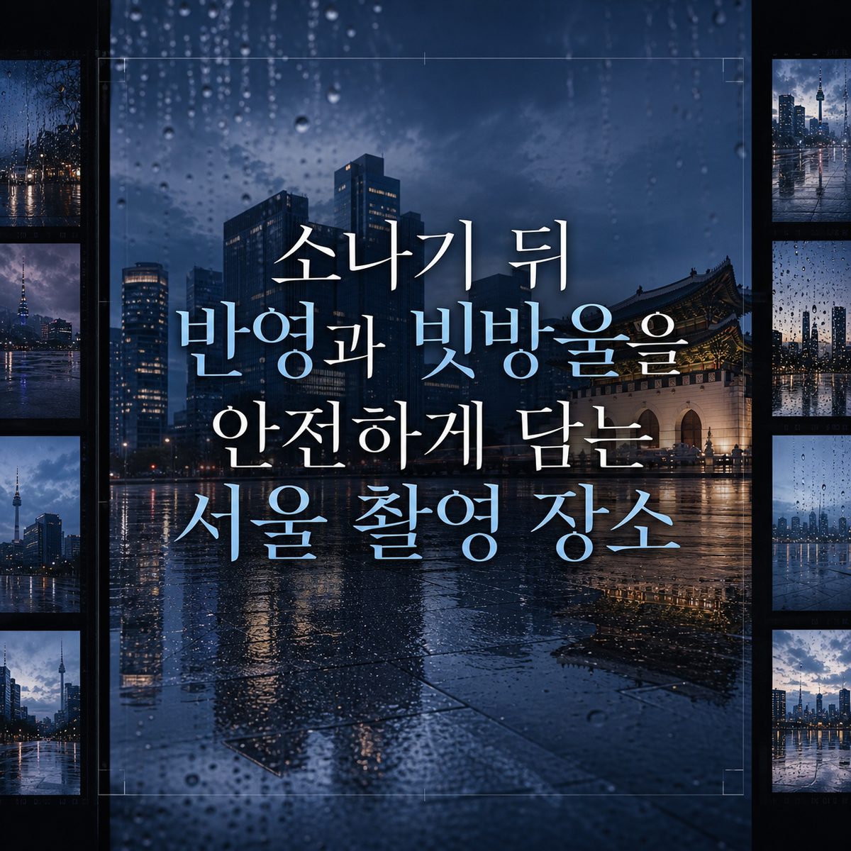 소나기 뒤 반영과 빗방울을 안전하게 담는 서울 촬영 장소