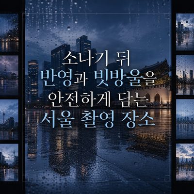 소나기 뒤 반영과 빗방울을 안전하게 담는 서울 촬영 장소