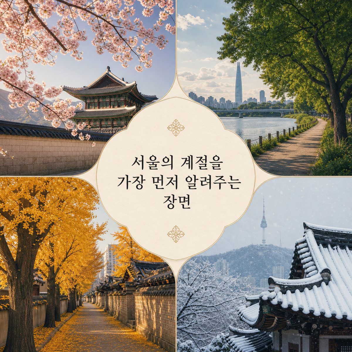 서울의 계절을 가장 먼저 알려주는 장면