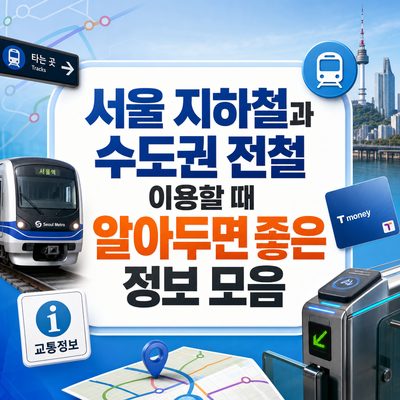 서울 지하철과 수도권 전철 이용할 때 알아두면 좋은 정보 모음