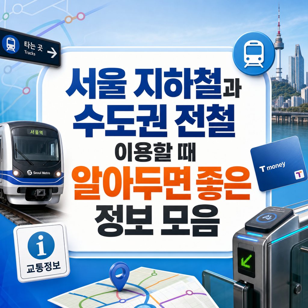 서울 지하철과 수도권 전철 이용할 때 알아두면 좋은 정보 모음