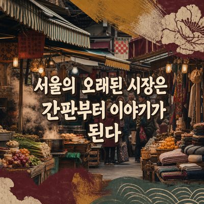 서울의 오래된 시장은 간판부터 이야기가 된다