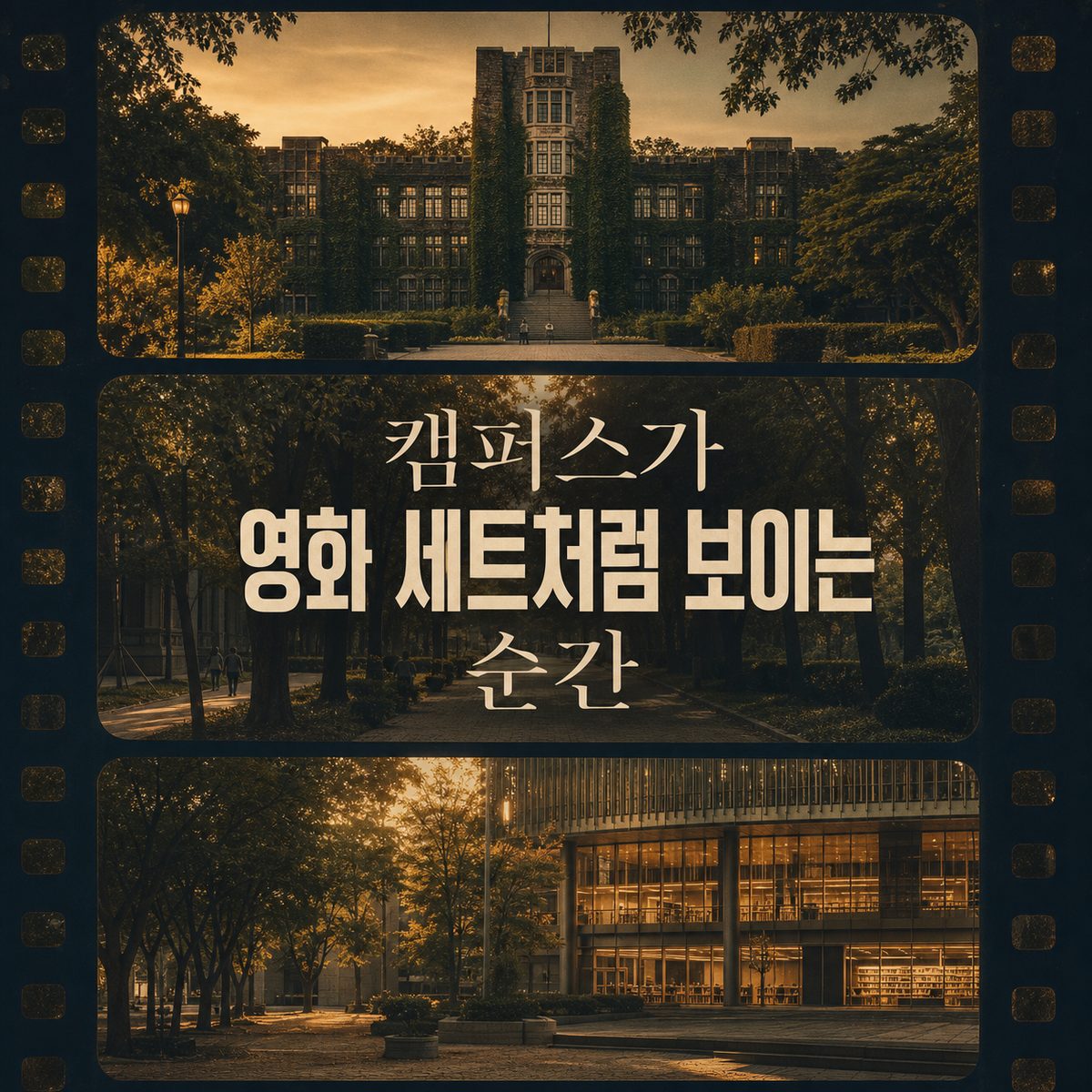 캠퍼스가 영화 세트처럼 보이는 순간