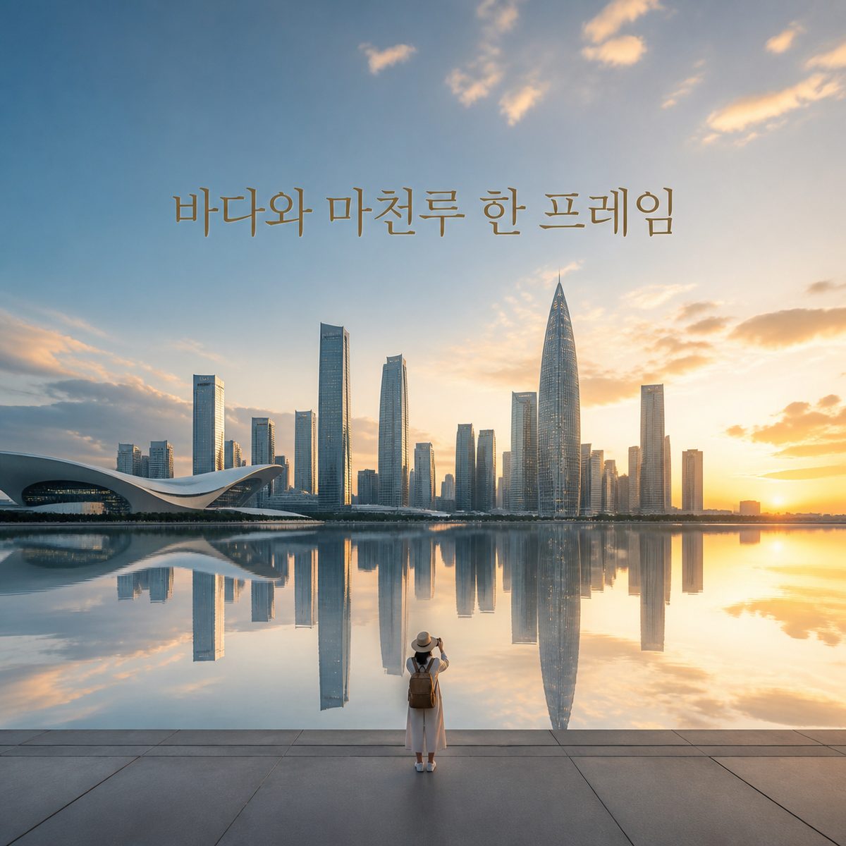 바다와 마천루가 한 프레임에 담기는 선전